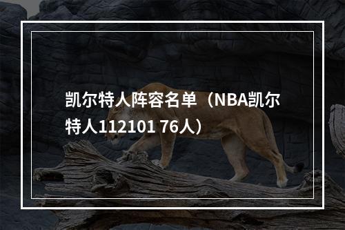 凯尔特人阵容名单（NBA凯尔特人112101 76人）