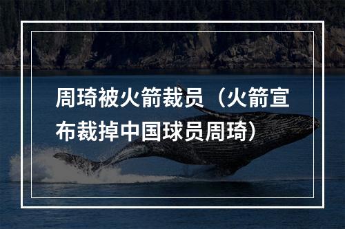 周琦被火箭裁员（火箭宣布裁掉中国球员周琦）