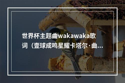 世界杯主题曲wakawaka歌词（壹球成鸣星耀卡塔尔·曲尽其妙之Waka Waka）