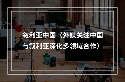 叙利亚中国（外媒关注中国与叙利亚深化多领域合作）