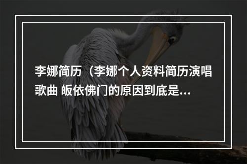 李娜简历（李娜个人资料简历演唱歌曲 皈依佛门的原因到底是什么）