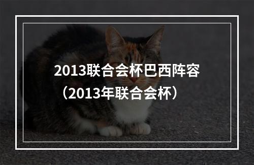 2013联合会杯巴西阵容（2013年联合会杯）