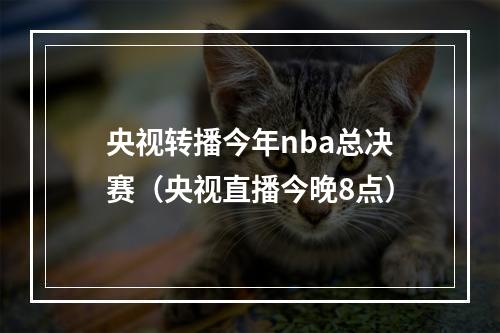 央视转播今年nba总决赛（央视直播今晚8点）