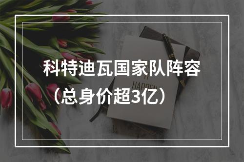 科特迪瓦国家队阵容（总身价超3亿）