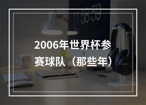 2006年世界杯参赛球队（那些年）