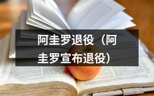 阿圭罗退役（阿圭罗宣布退役）
