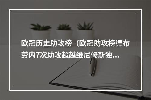 欧冠历史助攻榜（欧冠助攻榜德布劳内7次助攻超越维尼修斯独占榜首）