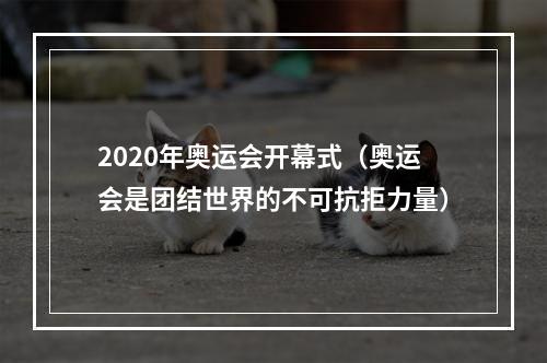 2020年奥运会开幕式（奥运会是团结世界的不可抗拒力量）