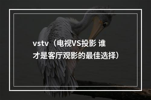 vstv（电视VS投影 谁才是客厅观影的最佳选择）
