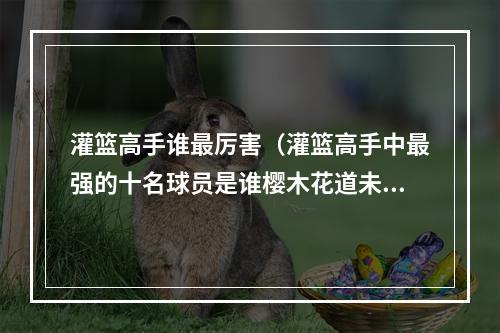 灌篮高手谁最厉害（灌篮高手中最强的十名球员是谁樱木花道未进前五）