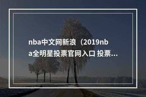 nba中文网新浪（2019nba全明星投票官网入口 投票各个网址方式及攻略）