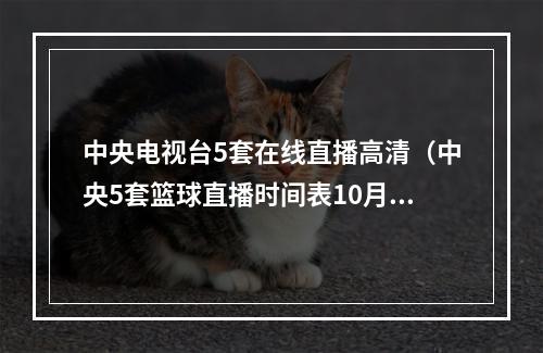 中央电视台5套在线直播高清（中央5套篮球直播时间表10月23日晚上有CBA男篮常规赛直播）