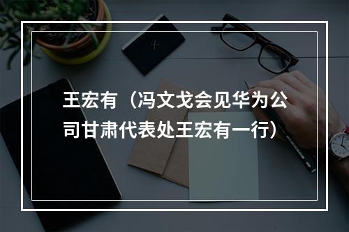 王宏有（冯文戈会见华为公司甘肃代表处王宏有一行）