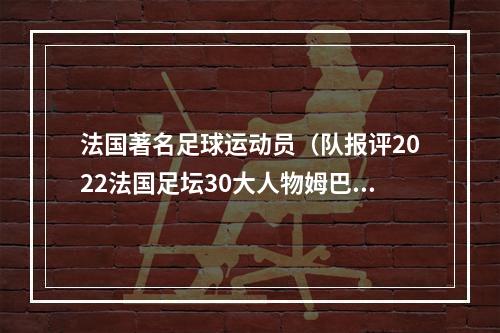 法国著名足球运动员（队报评2022法国足坛30大人物姆巴佩德尚本泽马前3）