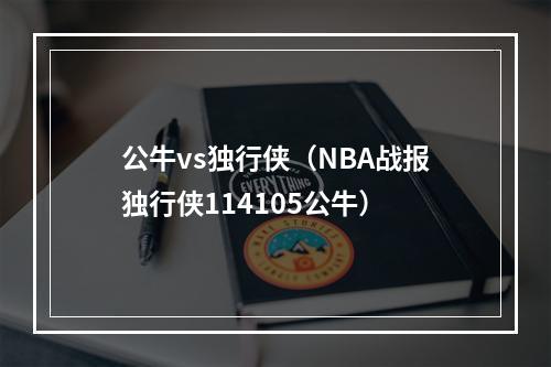 公牛vs独行侠（NBA战报独行侠114105公牛）