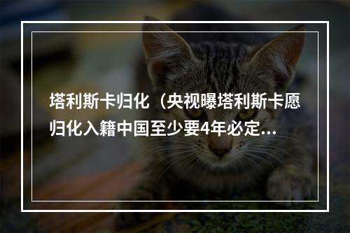 塔利斯卡归化（央视曝塔利斯卡愿归化入籍中国至少要4年必定错过2022年世界杯）
