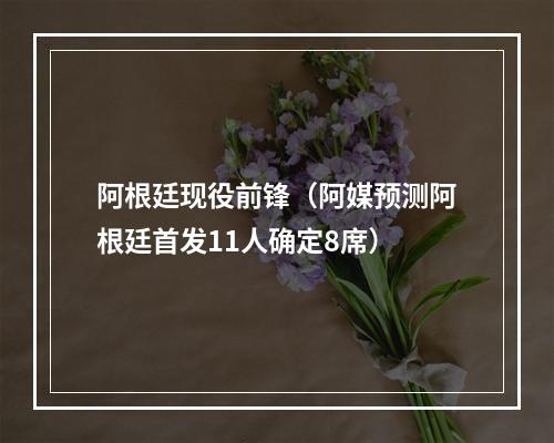 阿根廷现役前锋（阿媒预测阿根廷首发11人确定8席）