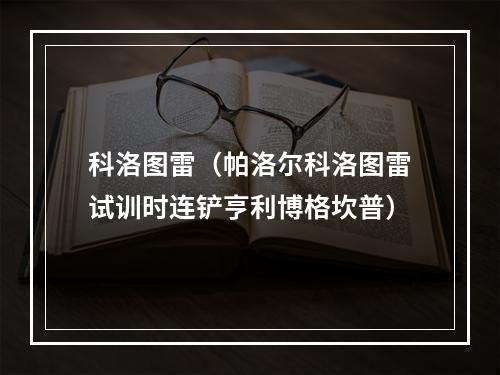 科洛图雷（帕洛尔科洛图雷试训时连铲亨利博格坎普）