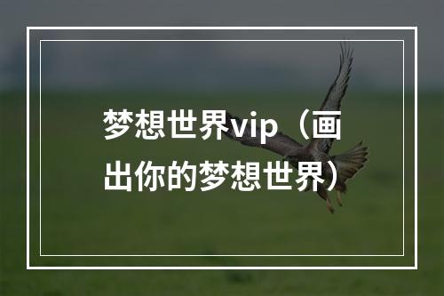 梦想世界vip（画出你的梦想世界）