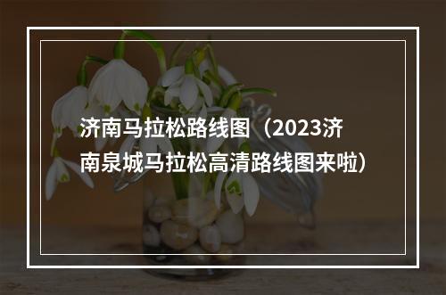 济南马拉松路线图（2023济南泉城马拉松高清路线图来啦）