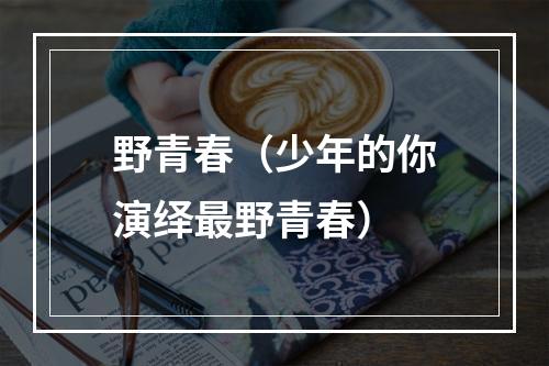 野青春（少年的你演绎最野青春）