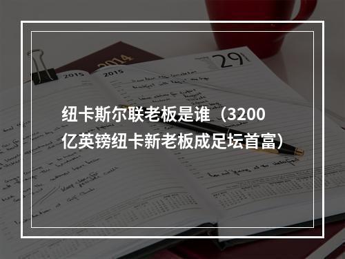 纽卡斯尔联老板是谁（3200亿英镑纽卡新老板成足坛首富）