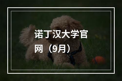 诺丁汉大学官网（9月）