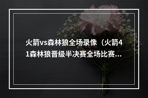 火箭vs森林狼全场录像（火箭41森林狼晋级半决赛全场比赛视频集锦录像回放）